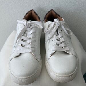 Dolce Vita dv White Leather Lace-Up Sneakers